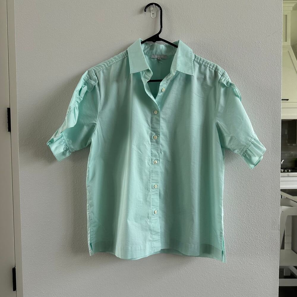 Hinson Wu Lulu Ruffle Elbow Sleeve Shirt Size M